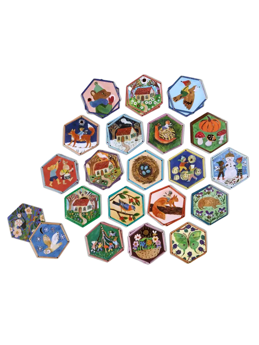 Cottage Fairies Hexagon Memory & Matching Game Kids : Toys : Games Eeboo Cottage Fairies Hexagon Memory & | Colored Organics®