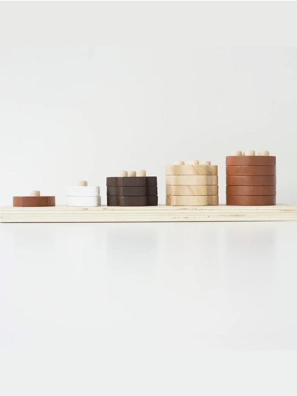 Count and Stack Wooden Toy Baby-Kids : Toys : Puzzle Wee Gallery Count and Stack Wooden Stacking Toy | Colored Organics®