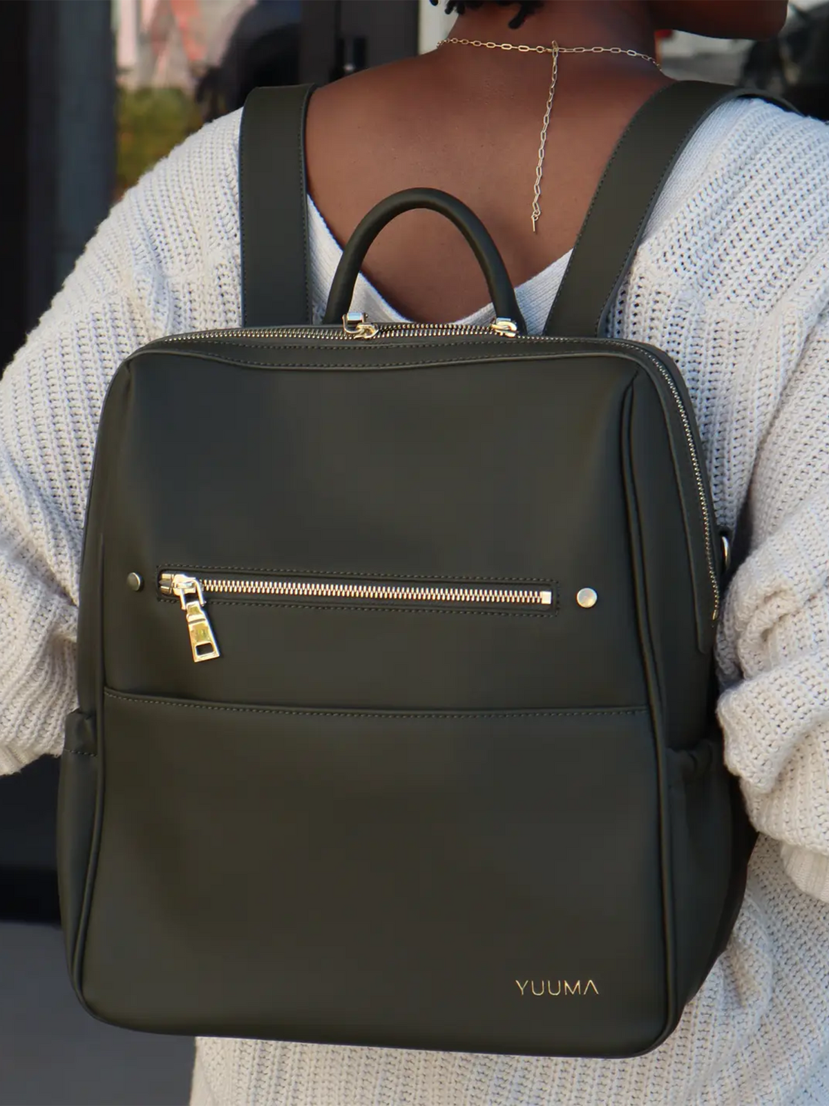 Diaper Bag Baby : Parent : Gear : Travel Yuuma Vegan Leather Baby Diaper Bag, Yuuma | Colored Organics®