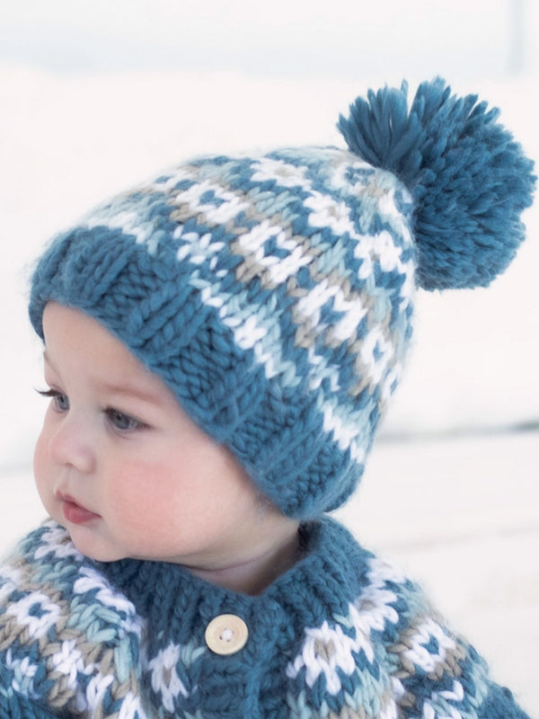 Fairisle Knit Beanie Hat Baby-Kids : Accessories : Hats Huggalugs Fairisle Knit Beanie Hat for Baby | Colored Organics®