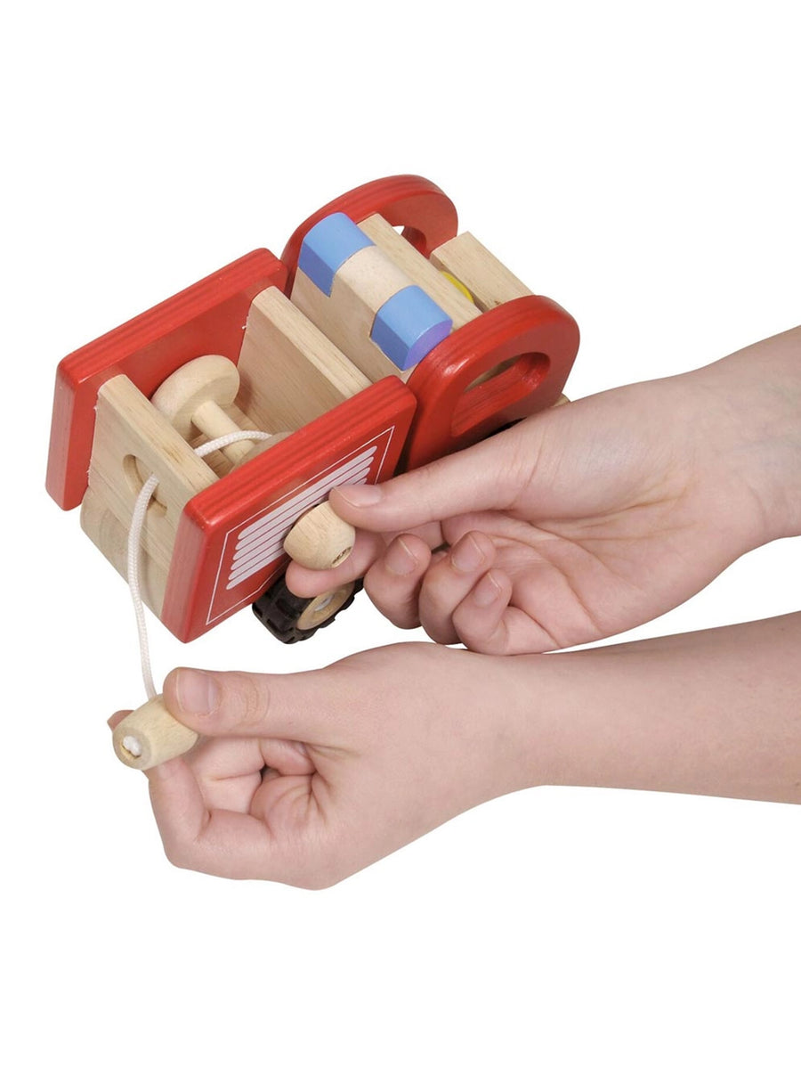 Fire Truck Baby-Kids : Toys : Pretend Play Goki America Wooden Car Transporter Truck Toy | Colored Organics®
