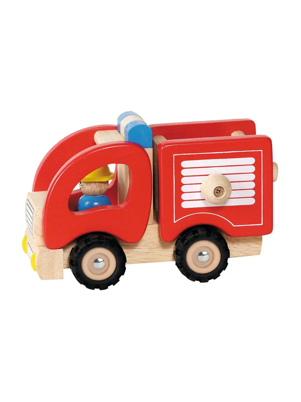 Fire Truck Baby-Kids : Toys : Pretend Play Goki America Wooden Car Transporter Truck Toy | Colored Organics®