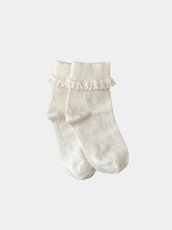 Lace Socks Baby-Kids : Accessories : Socks Q for Quinn Organic Cotton Kids Lace Ankle Socks | Colored Organics®