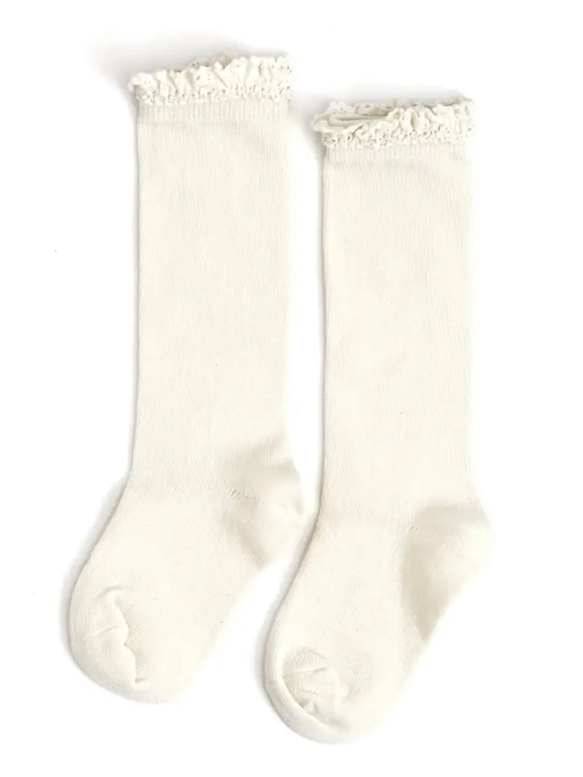 Lace Top Knee High Socks Baby-Kids : Accessories : Socks Little Stocking Co Lace Top Knee High Baby Girl Socks | Colored Organics®