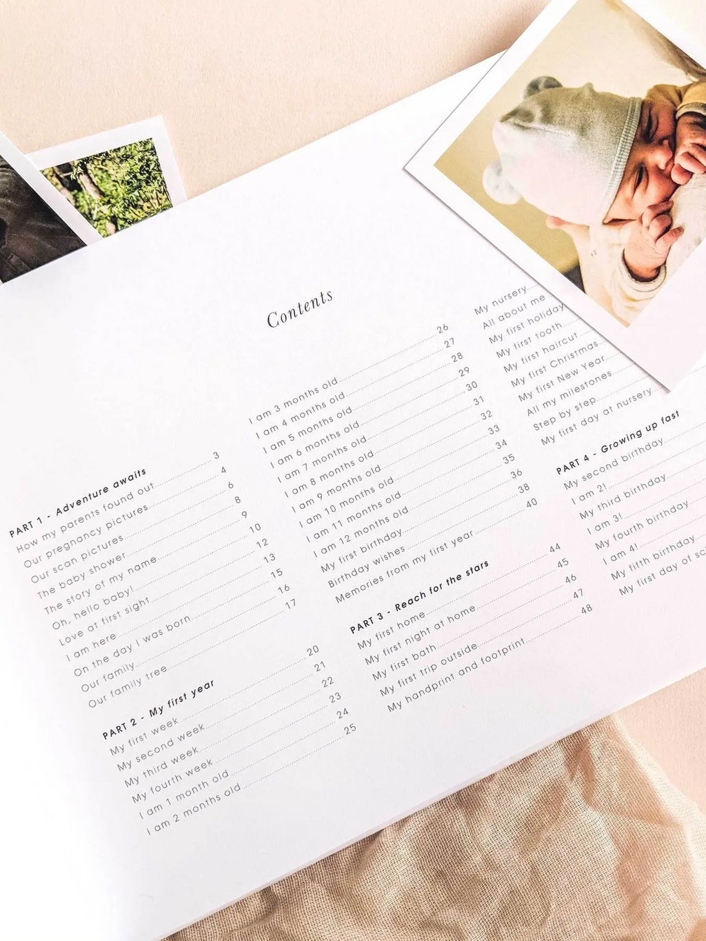 Little One Baby Book Nursery : Memory Books Blush and Gold Little One Baby Book for Babies and Kids | Colored Organics®