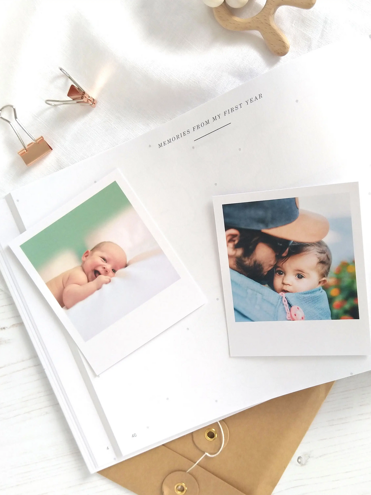 Little One Baby Book Nursery : Memory Books Blush and Gold Little One Baby Book for Babies and Kids | Colored Organics®