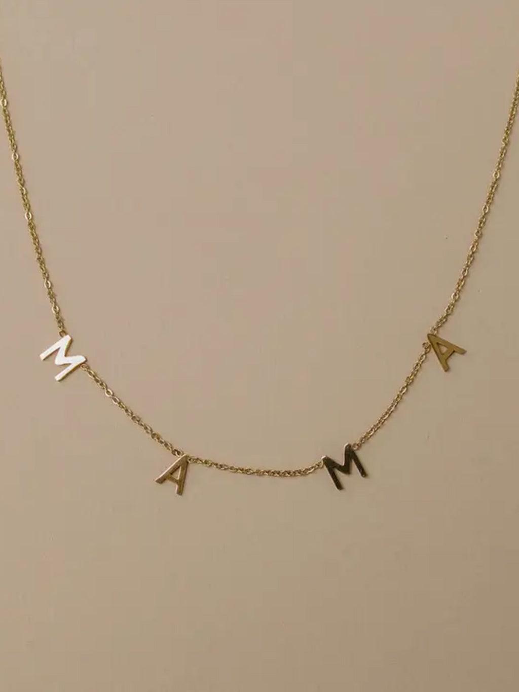 Gold MAMA Necklace Parent : Accessories The Vintage Sparrow Gold MAMA Necklace for Babies and Kids | Colored Organics®