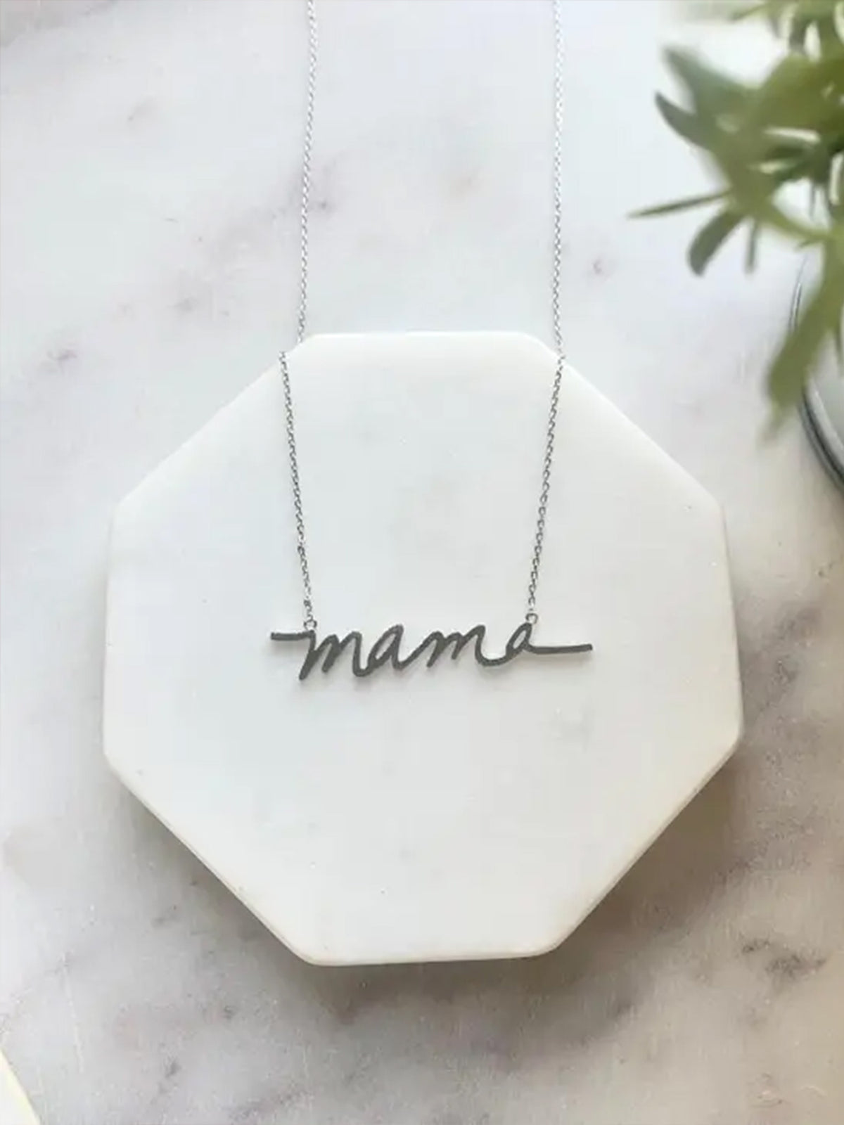 Silver Mama Necklace Women : Accessories Pretty Simple Silver Mama Necklace for Babies and Kids | Colored Organics®