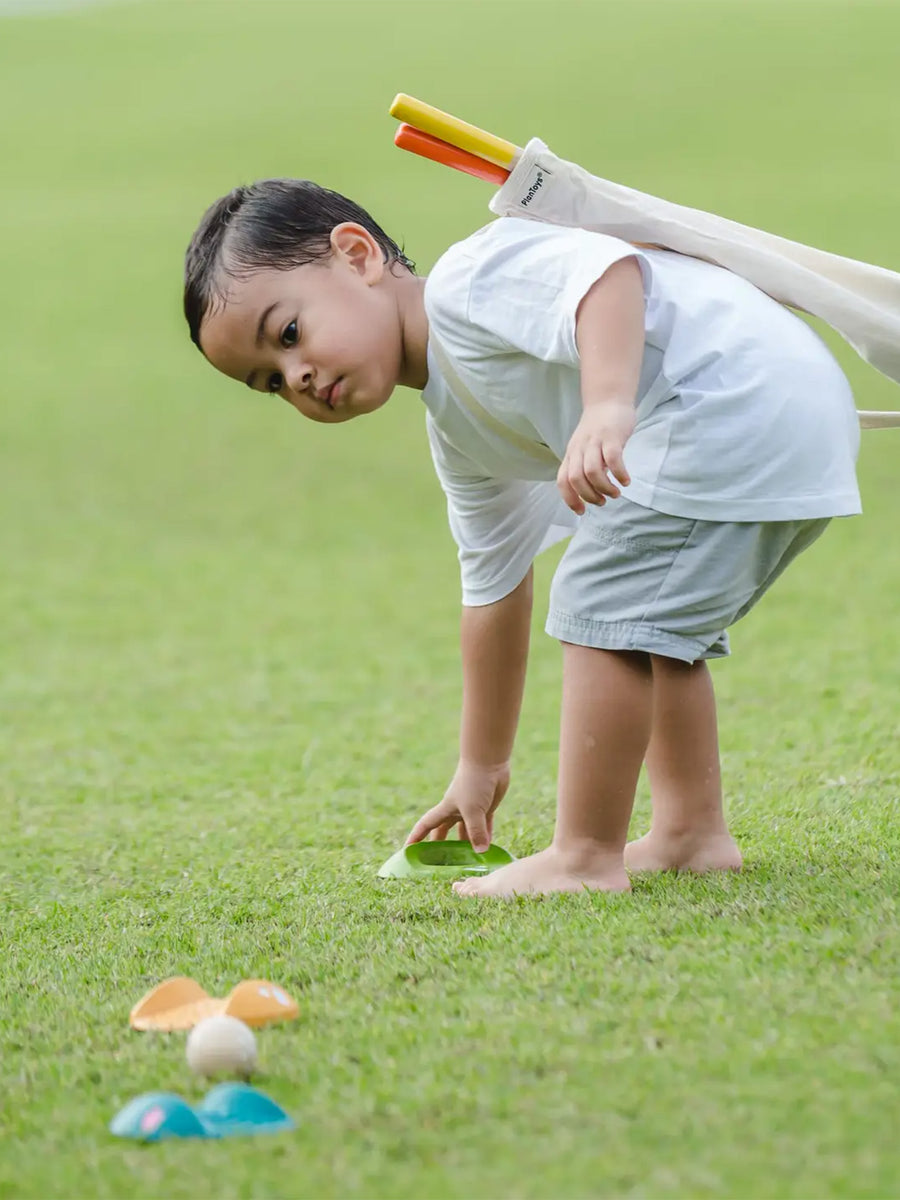 Mini Golf Set Kids : Toys : Wooden Plan Toys Mini Golf Set for Babies and Kids | Colored Organics®