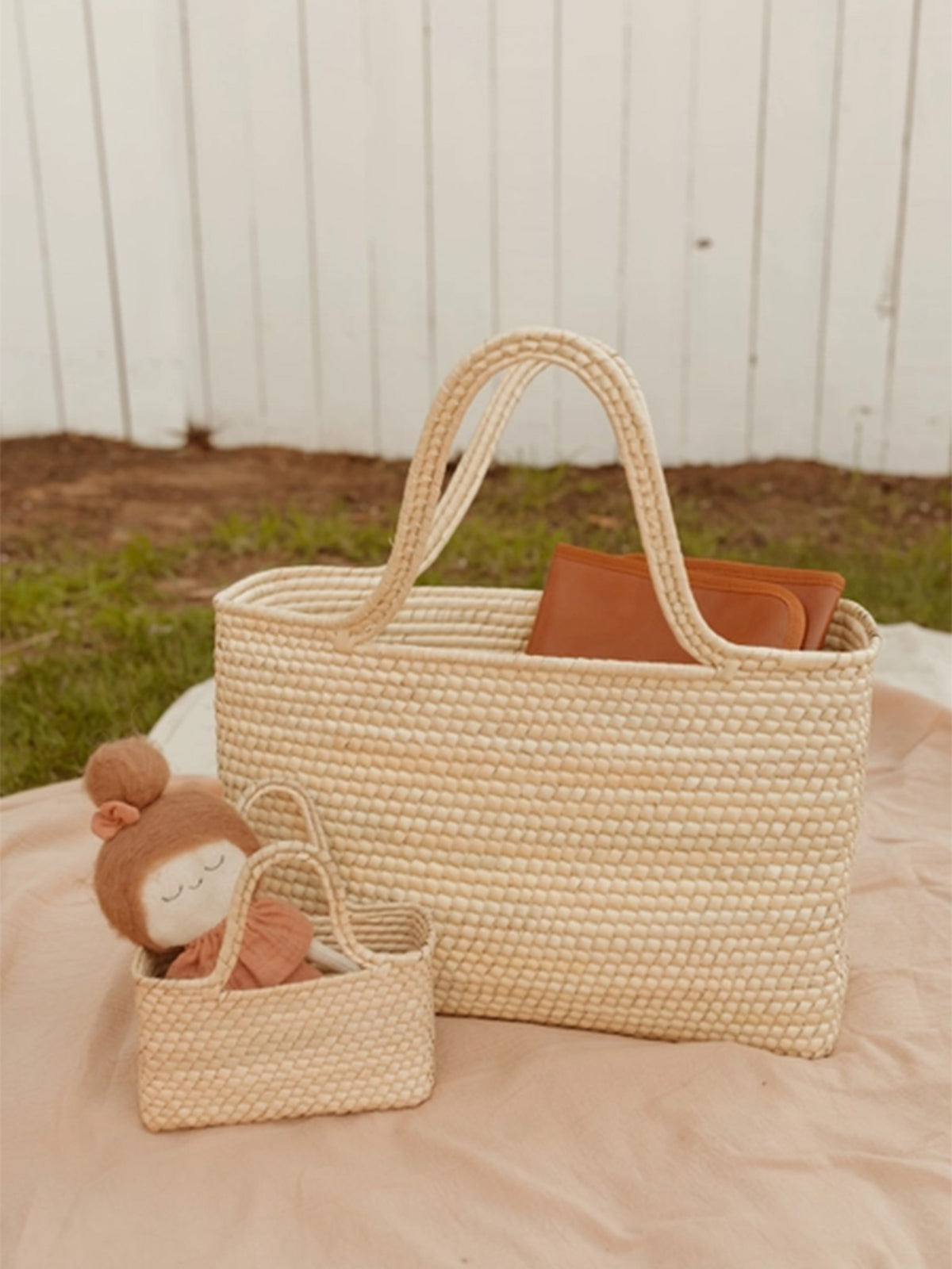 Mini Magnolia Straw Basket Kids : Accessories : Bags LEAH Mini Magnolia Straw Basket for Baby | Colored Organics®
