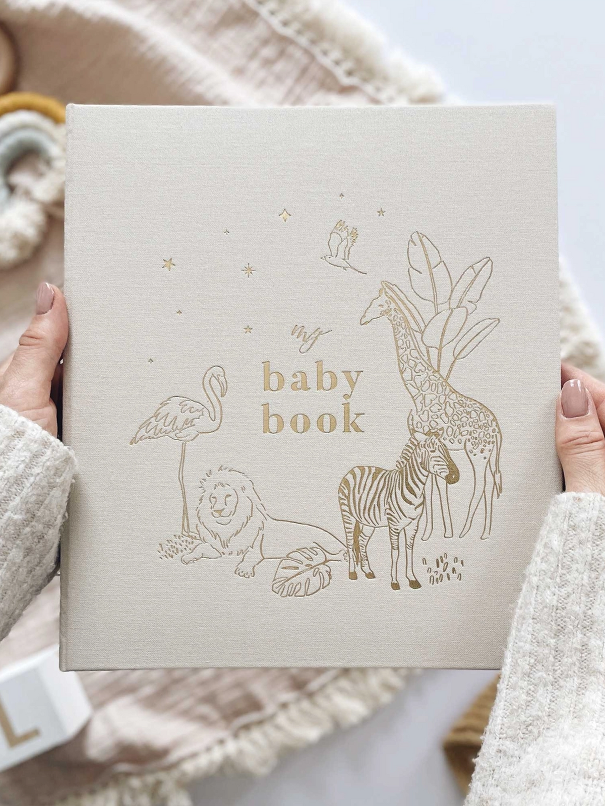 My Baby Keepsake and Memory Book Nursery : Memory Books Blush and Gold Baby Memory Book Pregnancy to Age 5 | Colored Organics®