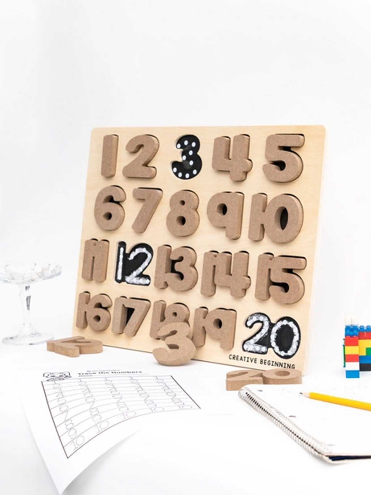 Number Chalkboard Puzzle Baby-Kids : Toys : Puzzle Creative Beginning Number Chalkboard Puzzle for Baby | Colored Organics®