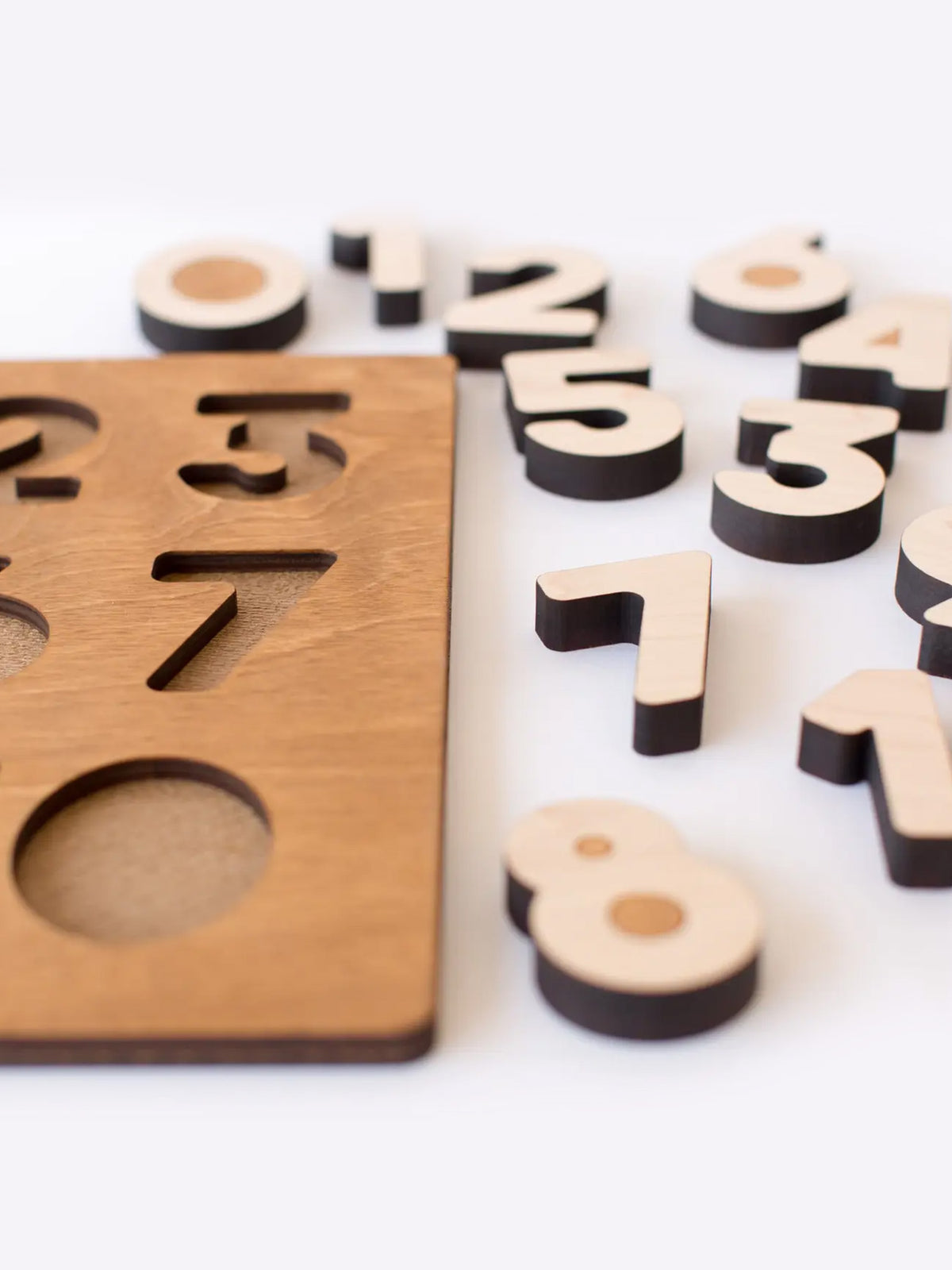 Numbers Puzzle Baby-Kids : Toys : Puzzle This & That Etc. Oversized Wooden Numbers Counting Puzzle | Colored Organics®