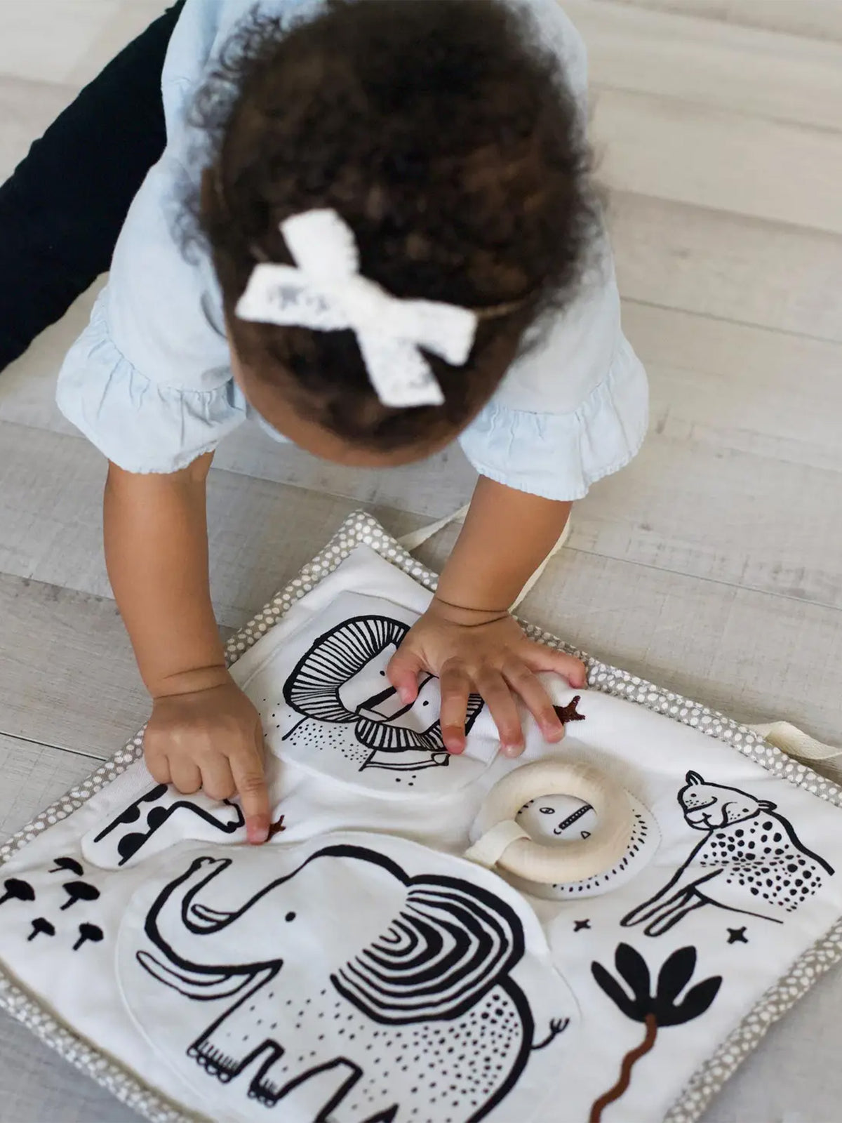 Organic Activity Pad Baby : Toys : Plush + Crinkle Wee Gallery Organic Cotton Baby Activity Pad | Colored Organics®