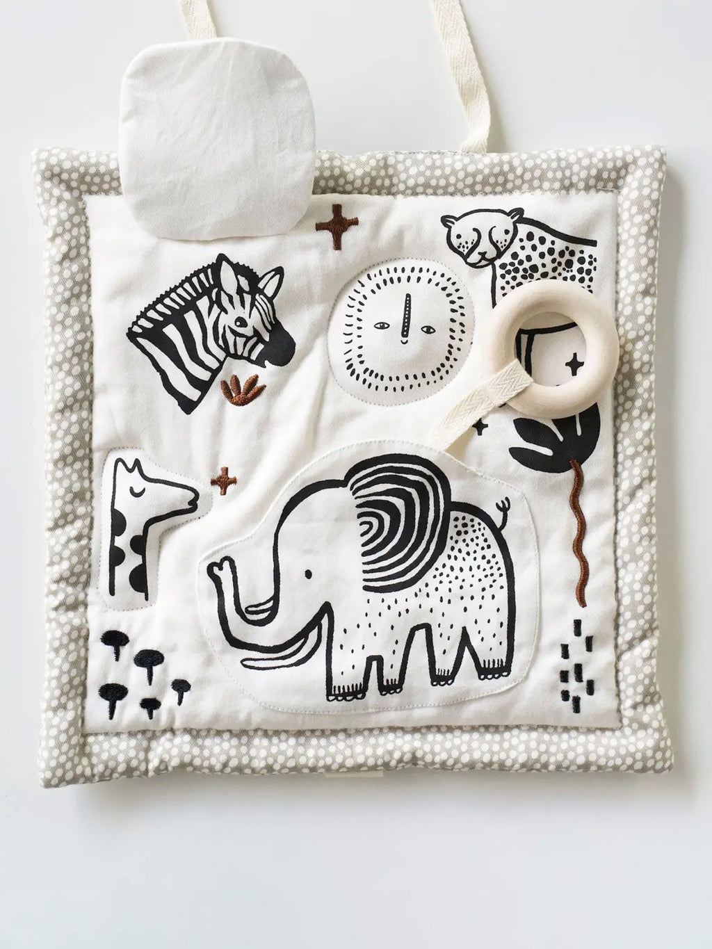 Organic Activity Pad Baby : Toys : Plush + Crinkle Wee Gallery Organic Cotton Baby Activity Pad | Colored Organics®