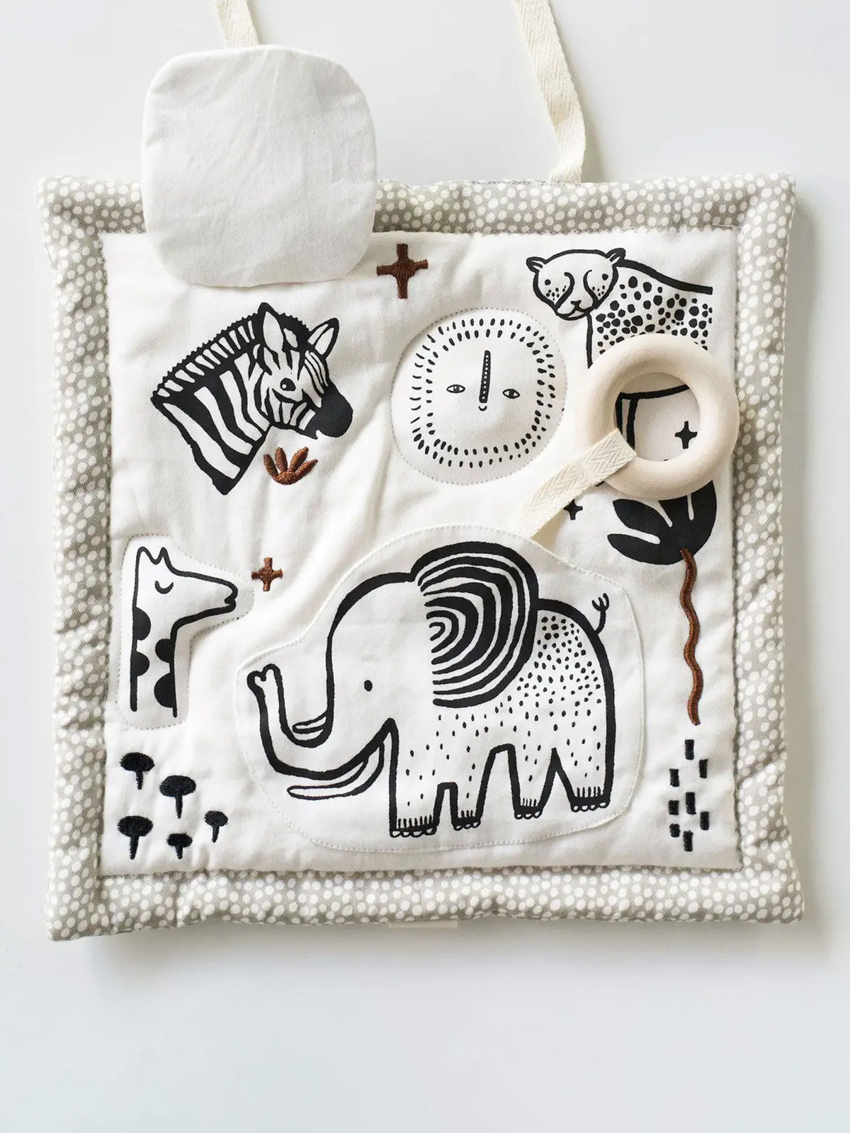 Organic Activity Pad Baby : Toys : Plush + Crinkle Wee Gallery Organic Cotton Baby Activity Pad | Colored Organics®