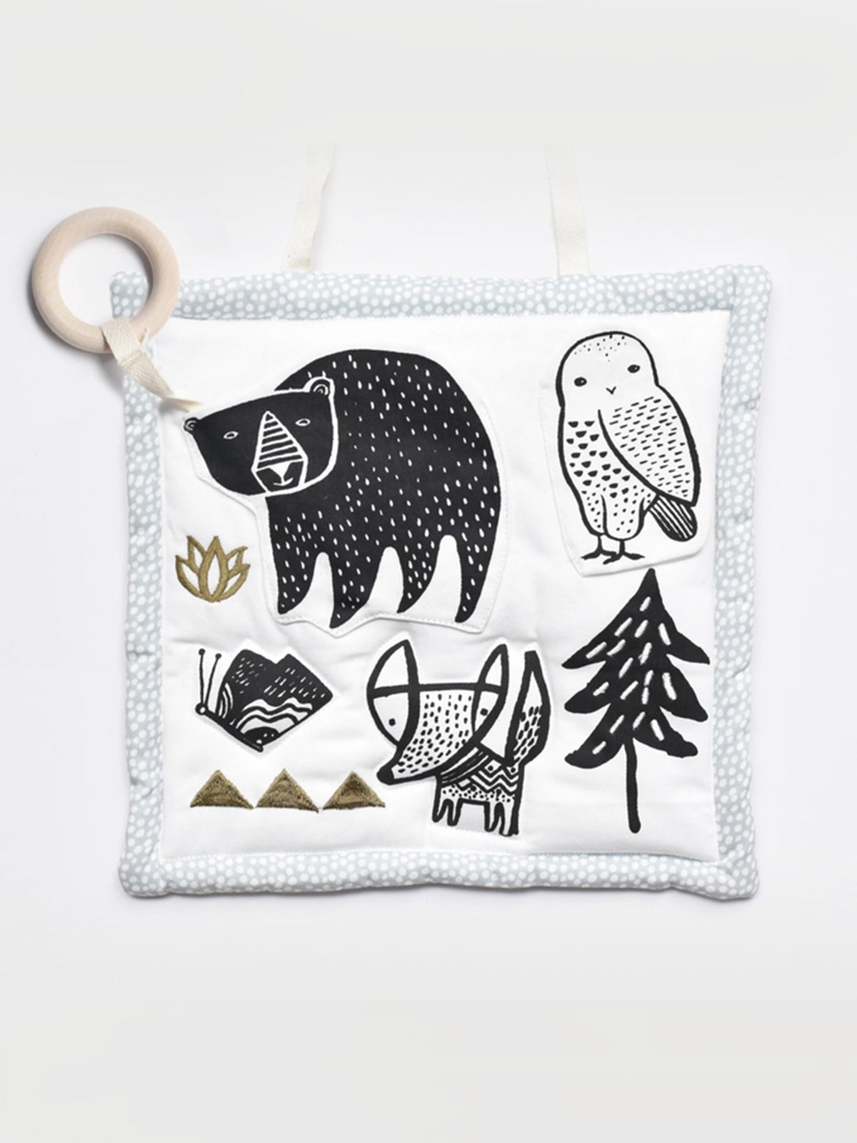 Organic Activity Pad Baby : Toys : Plush + Crinkle Wee Gallery Organic Cotton Baby Activity Pad | Colored Organics®