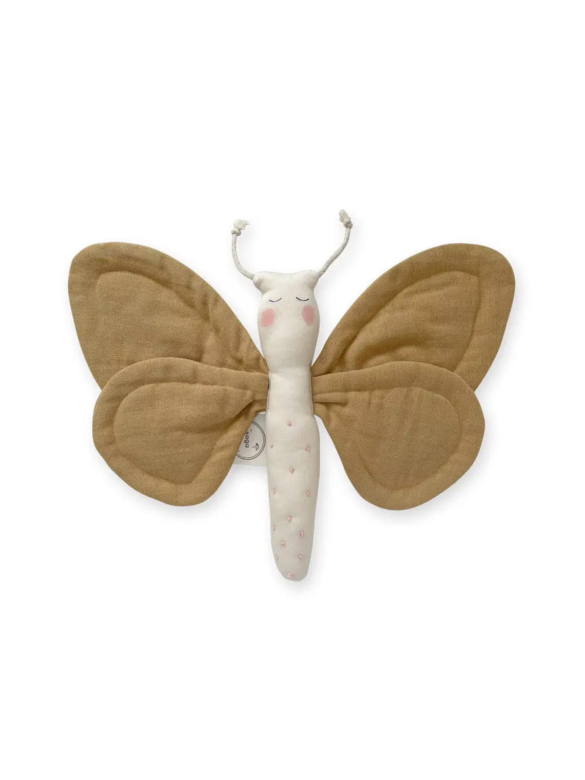 Organic Cotton Butterfly Sensory Toy Baby : Toys : Plush + Crinkle Saga Copenhagen Organic Butterfly Sensory Toy for Baby | Colored Organics®