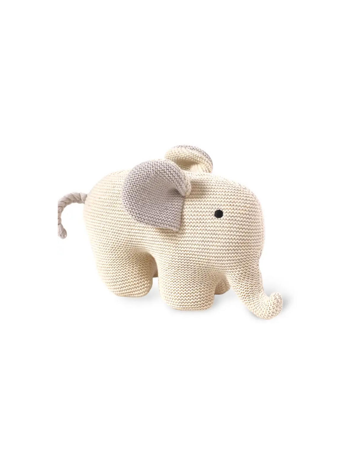 Organic Cotton Elephant Knit Stuffed Animal Toy Baby-Kids : Toys : Plush + Crinkle Viverano Organic Cotton Elephant Stuffed Animal | Colored Organics®