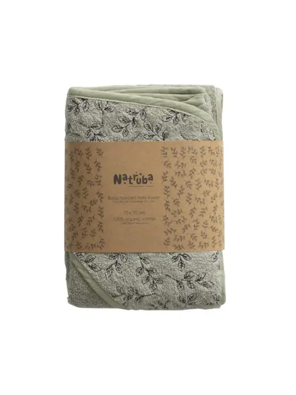 Organic Cotton Floral Hooded Towel Baby : Nursery : Bath Natruba Organic Floral Hooded Towel for Baby | Colored Organics®