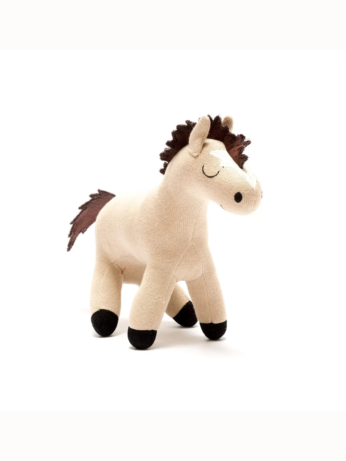 Organic Cotton Knitted Horse Baby : Toys : Plush + Crinkle Best Years Ltd Organic Cotton Stuffed Horse for Baby | Colored Organics®