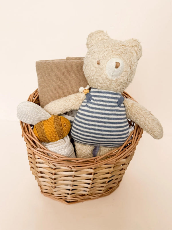 Organic Cotton Lovey Bee Baby : Toys : Plush + Crinkle The Blueberry Hill Organic Lovey Bee for Babies and Kids | Colored Organics®
