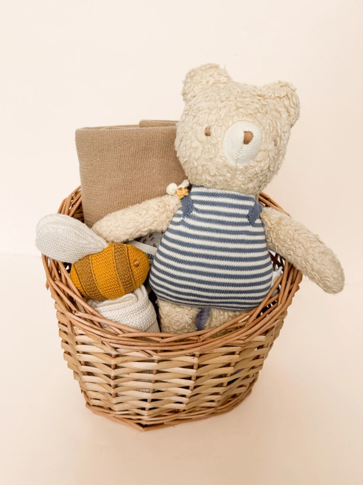 Organic Cotton Lovey Bee Baby : Toys : Plush + Crinkle The Blueberry Hill Organic Lovey Bee for Babies and Kids | Colored Organics®