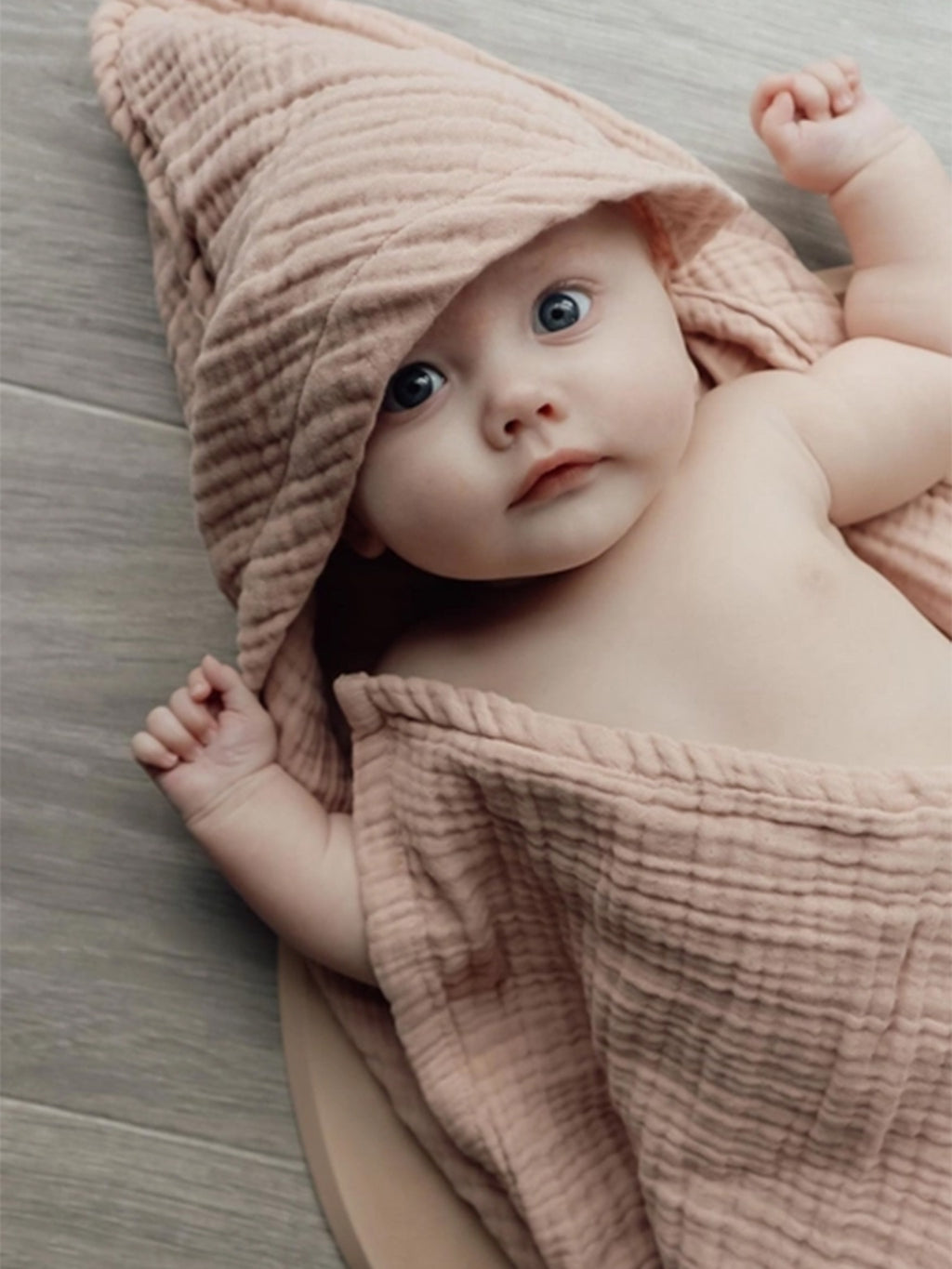 Muslin Hooded Towel Baby : Nursery : Bath Natruba Muslin Hooded Towel for Babies and Kids | Colored Organics®