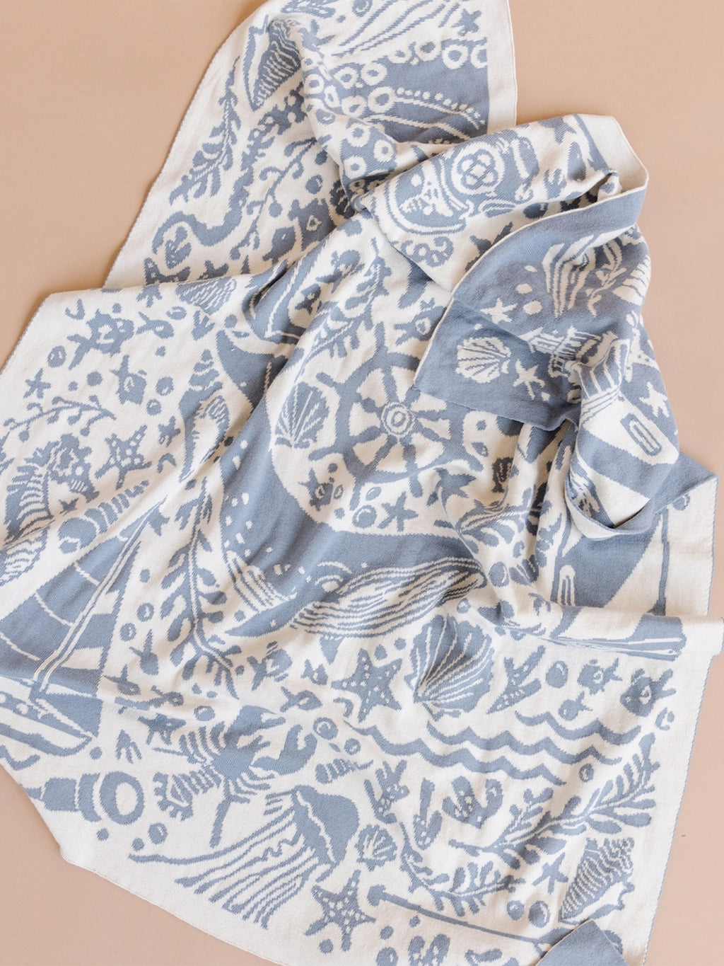 Organic Cotton Nautical Blanket Baby : Nursery : Bedding : Blankets The Blueberry Hill Organic Nautical Blanket for Baby | Colored Organics®