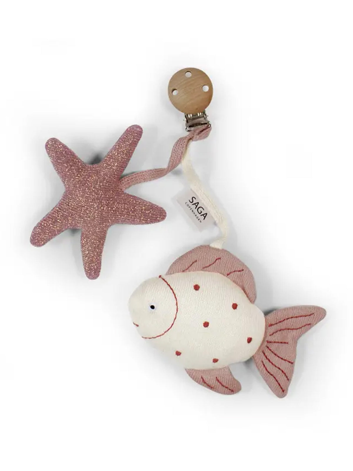 Organic Cotton Ocean Stroller Toy Baby : Toys : Plush + Crinkle Saga Copenhagen Organic Cotton Ocean Stroller Toy | Colored Organics®