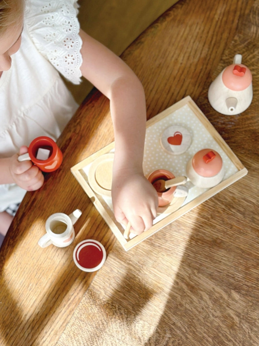 Tea Time Tray Playset Baby-Kids : Toys : Pretend Play Mentari Toys Tea Time Tray Playset for Baby | Colored Organics®