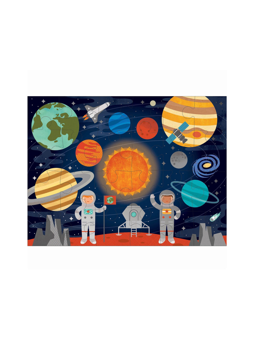 Outer Space 24-Piece Floor Puzzle Kids : Toys : Puzzle Chronicle Books Dinosaur Kingdom 24-Piece Floor Puzzle | Colored Organics®