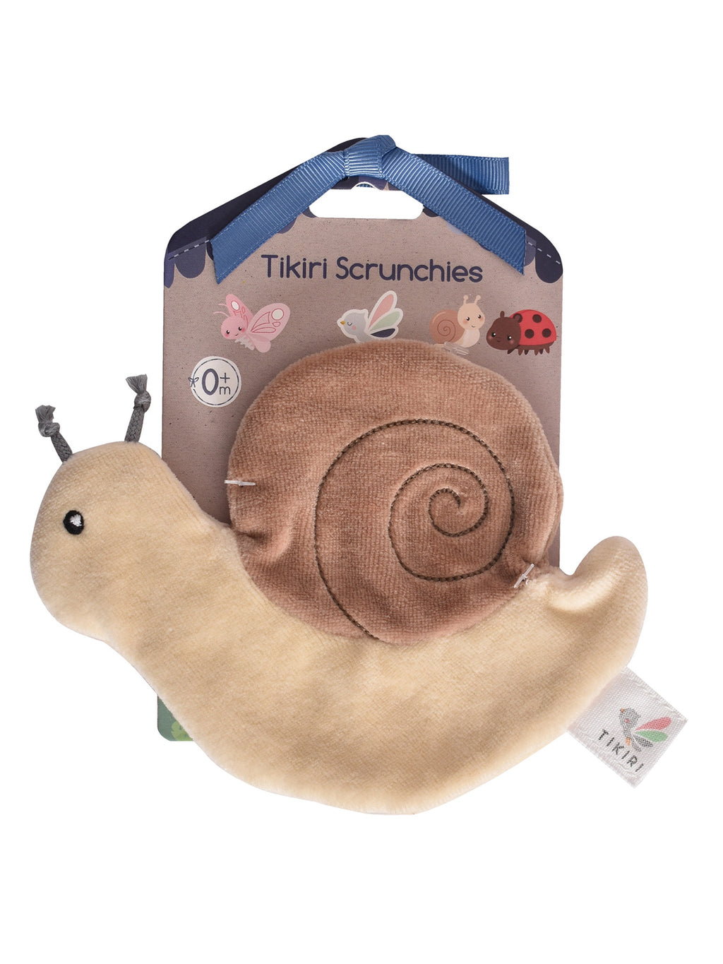 Snail Crinkle Toy Baby : Toys : Plush + Crinkle Tikiri Toys Organic Cotton Snail Baby Crinkle Toy | Colored Organics®