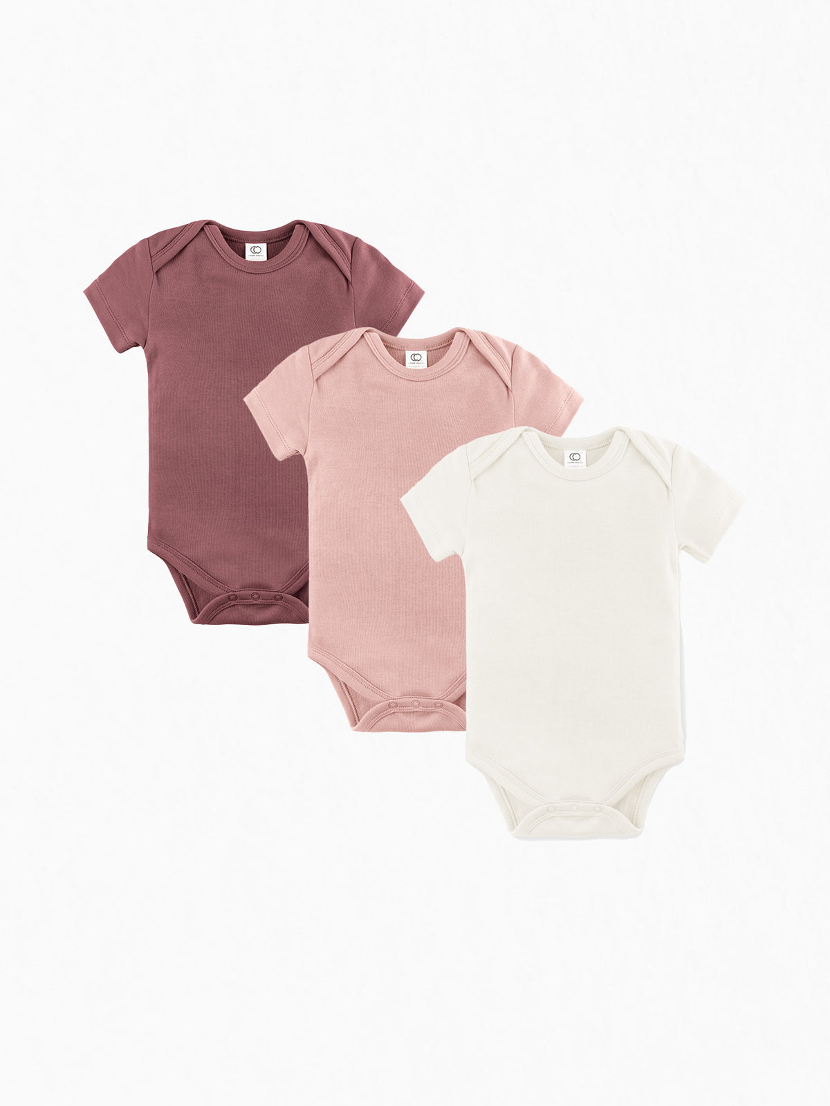 3-Pack Classic Short Sleeve Bodysuit Bundle Baby : Virtual Bundle Colored Organics 3-Pack Organic Short Sleeve Bodysuits | Colored Organics®