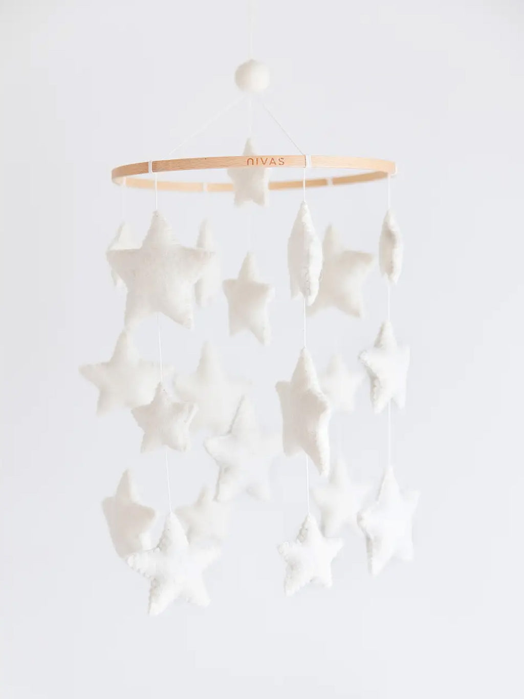 Star Crib Mobile Baby : Nursery : Mobile Nivas Wool Felt Star Baby Crib Mobile | Colored Organics®