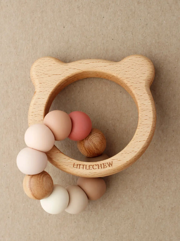Teddy Teether Baby : Toys : Teethers Little Chew Teddy Teether for Babies and Kids | Colored Organics®