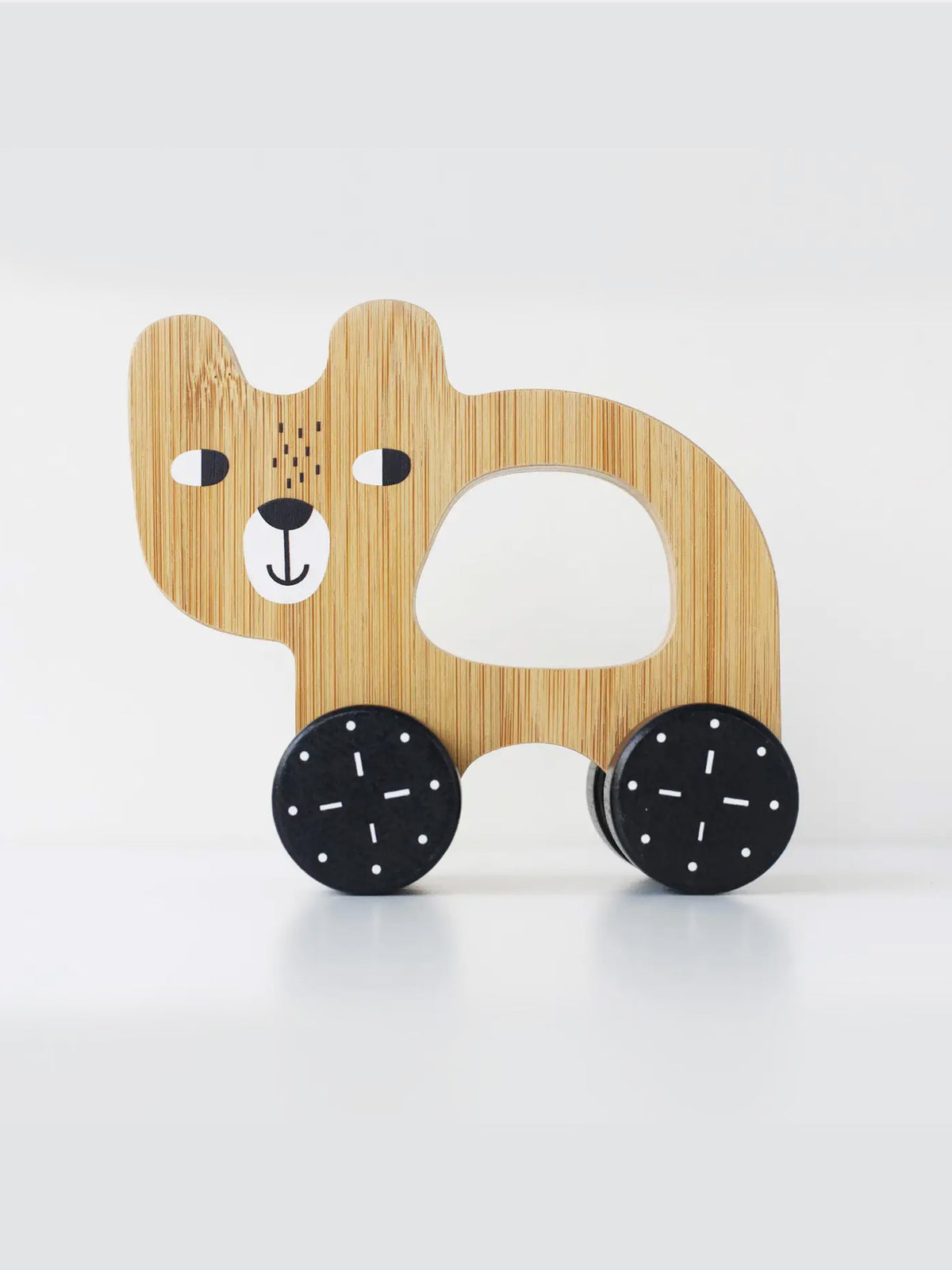 Wooden Bear Push Toy Baby-Kids : Toys : Push + Pull Wee Gallery Wooden Bear Push Toy for Babies and Kids | Colored Organics®