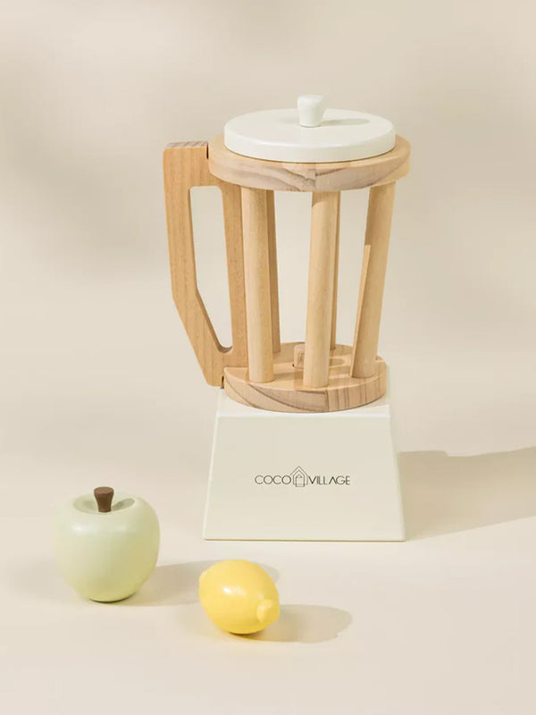 Wooden Blender Play Set Baby-Kids : Toys : Pretend Play Coco Village Wooden Blender Play Set for Toddlers | Colored Organics®