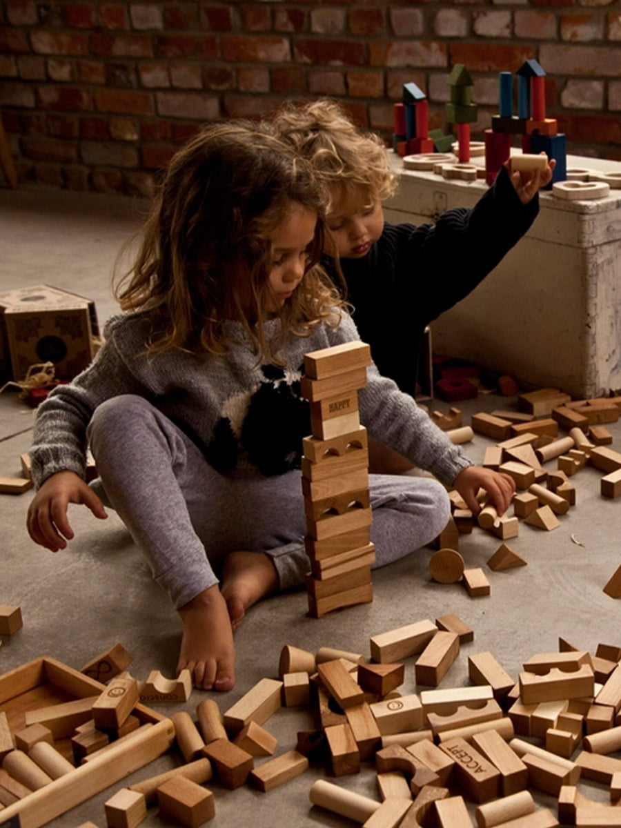Wooden Blocks Baby-Kids : Toys : Blocks Wooden Story Heirloom Wooden Building Blocks for Kids | Colored Organics®
