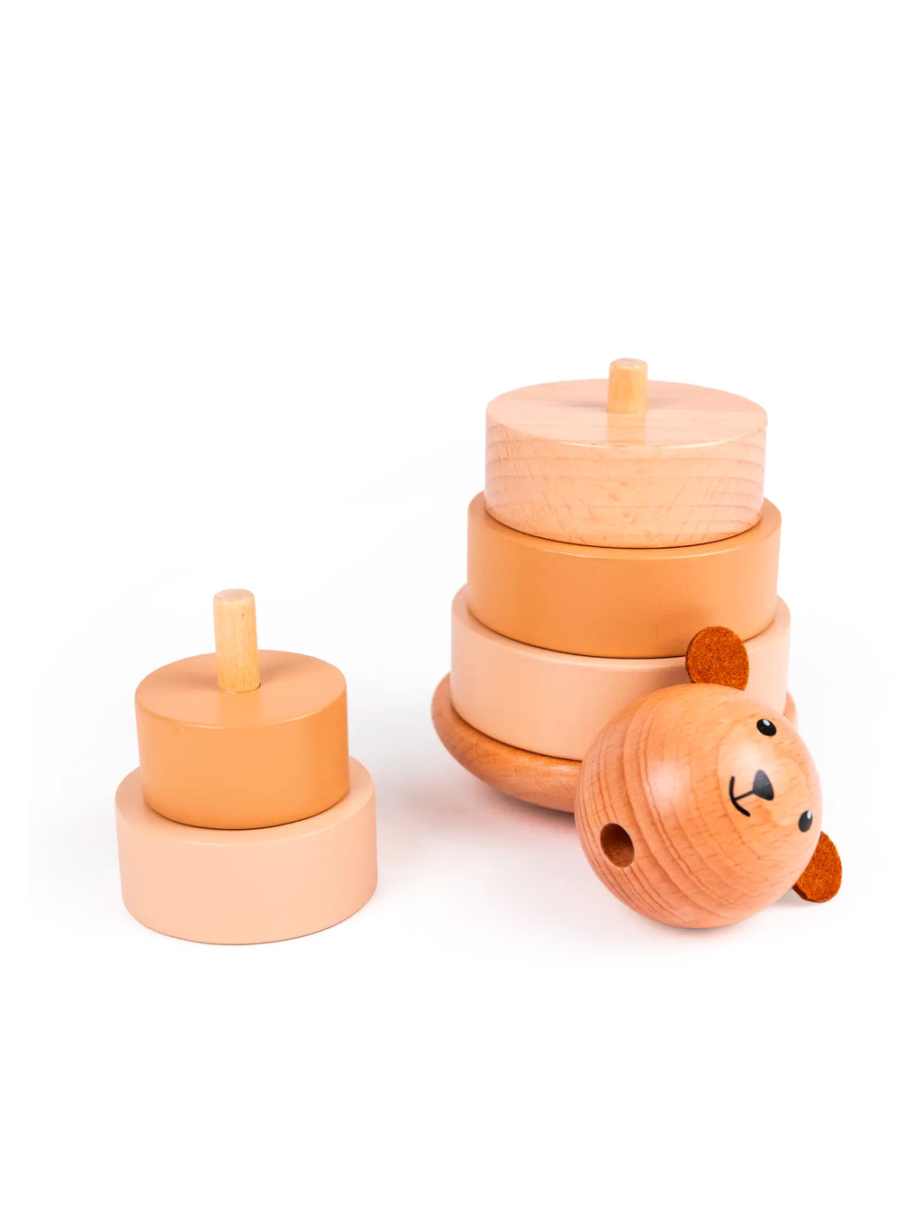 Wooden Pyramid Bear Marcel Baby-Kids : Toys : Stackers Egmont Animal Tower for Babies and Kids | Colored Organics®