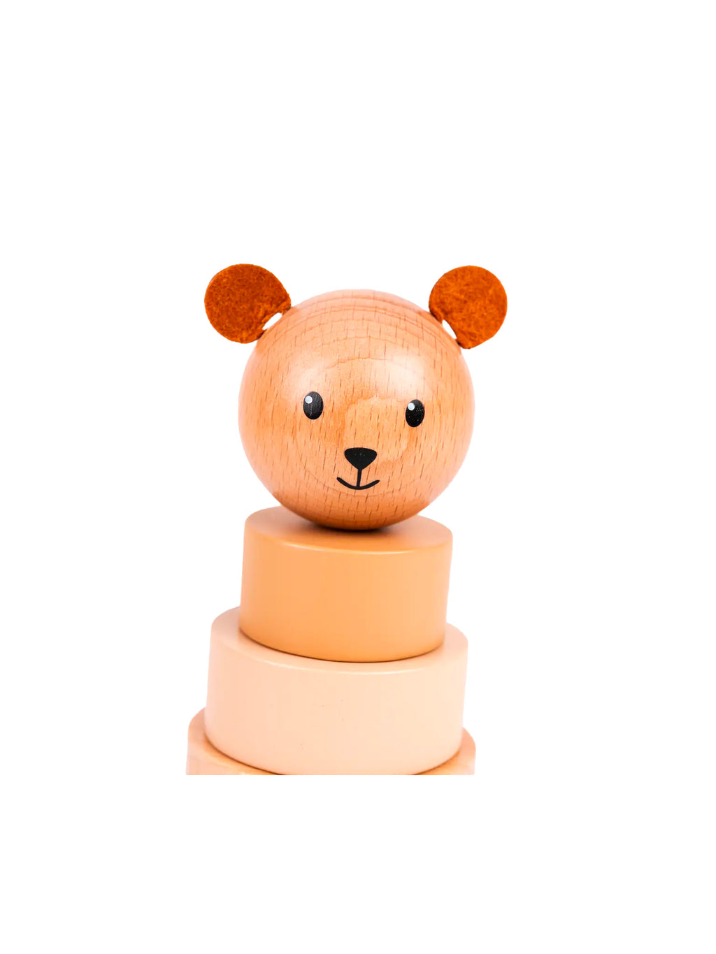 Wooden Pyramid Bear Marcel Baby-Kids : Toys : Stackers Egmont Animal Tower for Babies and Kids | Colored Organics®