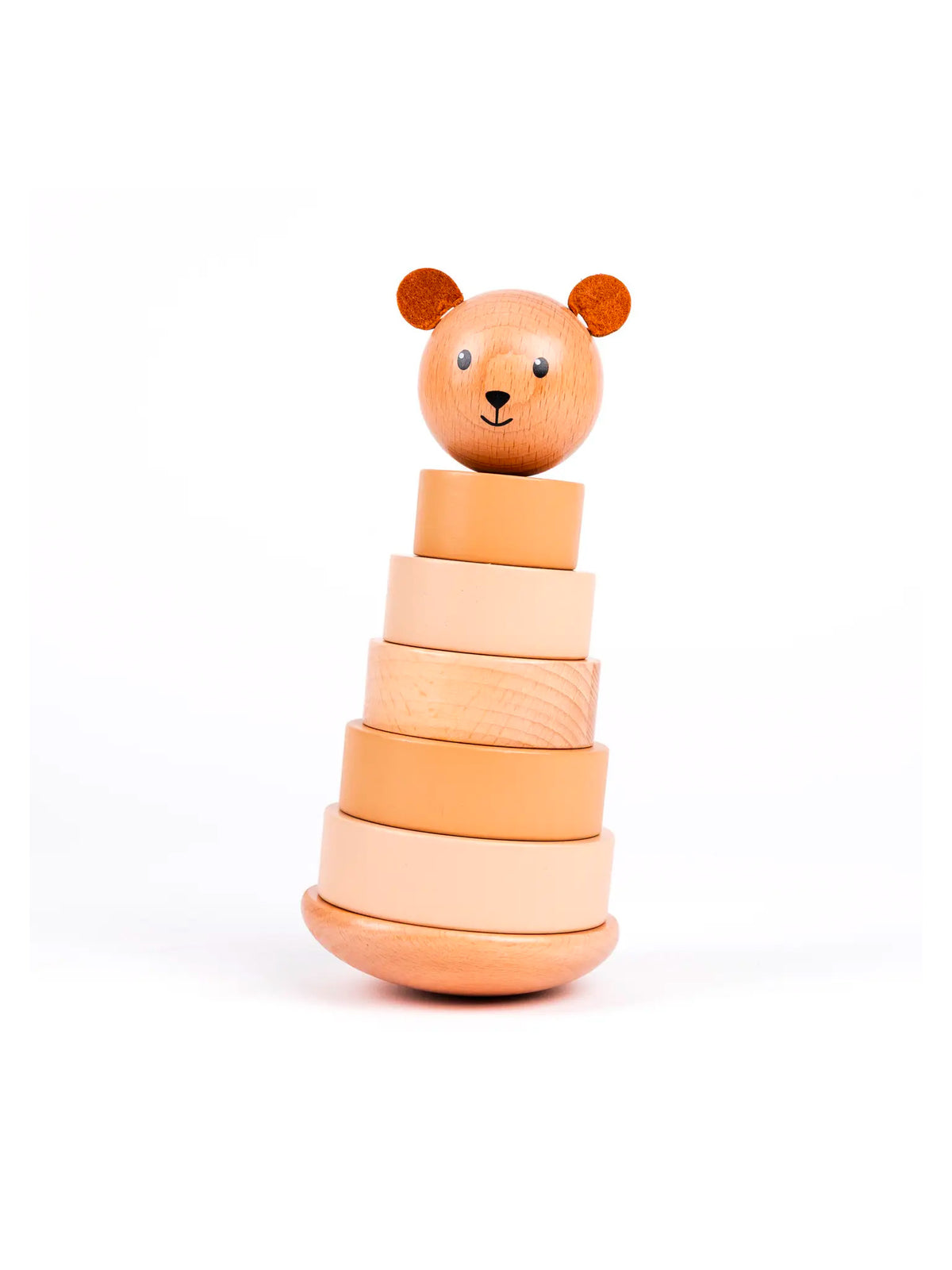 Wooden Pyramid Bear Marcel Baby-Kids : Toys : Stackers Egmont Animal Tower for Babies and Kids | Colored Organics®