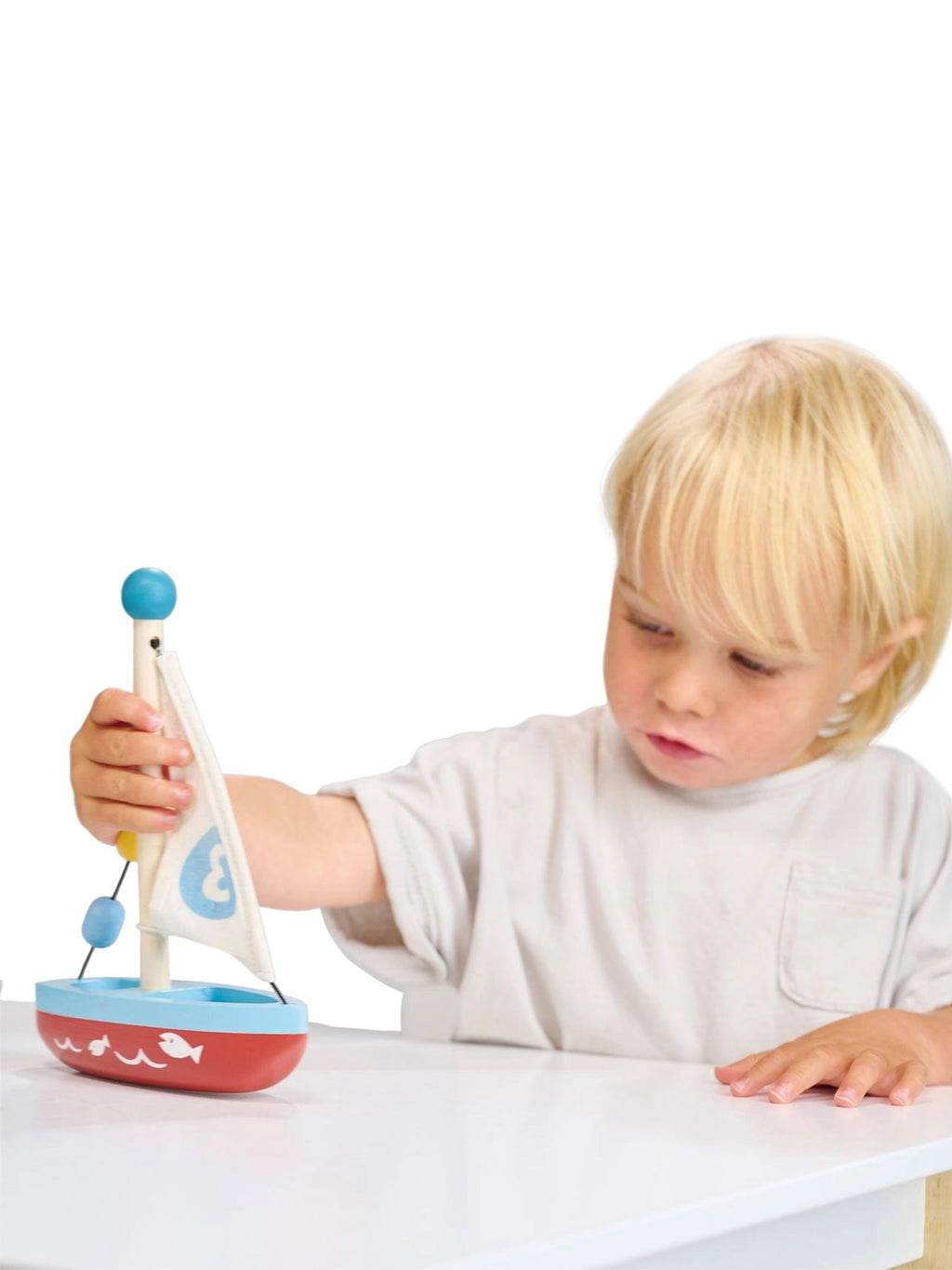 Wooden Sailing Boat Baby-Kids : Toys : Pretend Play Mentari Toys Wooden Sailing Boat for Babies and Kids | Colored Organics®