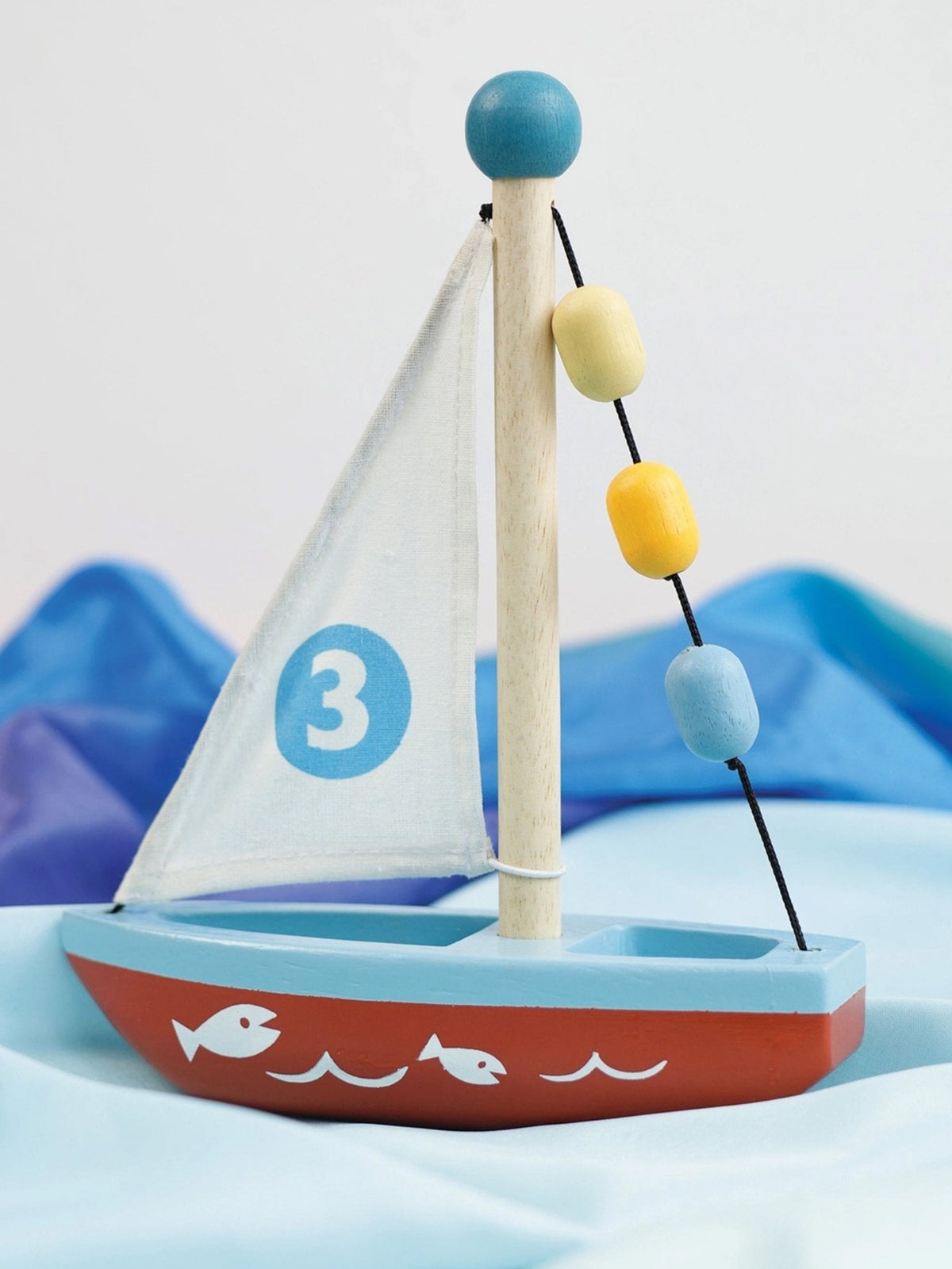 Wooden Sailing Boat Baby-Kids : Toys : Pretend Play Mentari Toys Wooden Sailing Boat for Babies and Kids | Colored Organics®