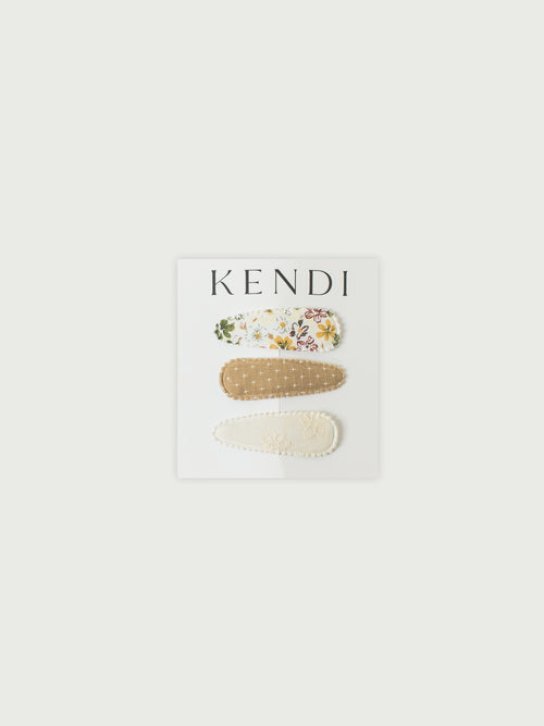 3-Pack Hair Clip Set Baby-Kids : Accessories : Clips Kendi 3-Pack Hair Clip Set for Babies and Kids | Colored Organics®