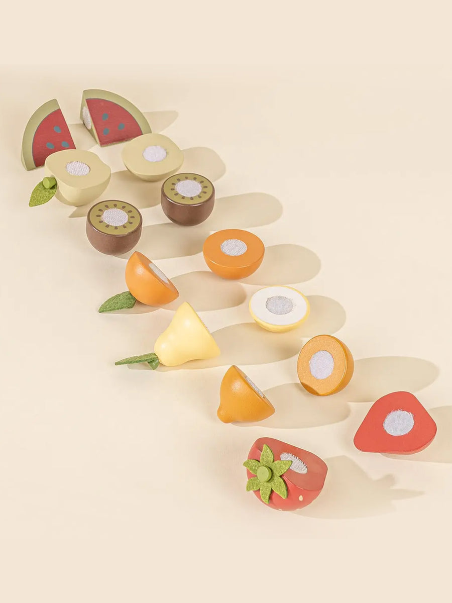Wooden Fruits Play Set Baby-Kids : Toys : Pretend Play Coco Village Wooden Fruits Play Set for Kids | Colored Organics®