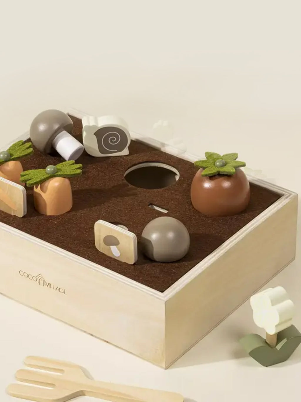 Wooden Gardening Playset Baby-Kids : Toys : Pretend Play Coco Village Wooden Gardening Playset for Baby | Colored Organics®