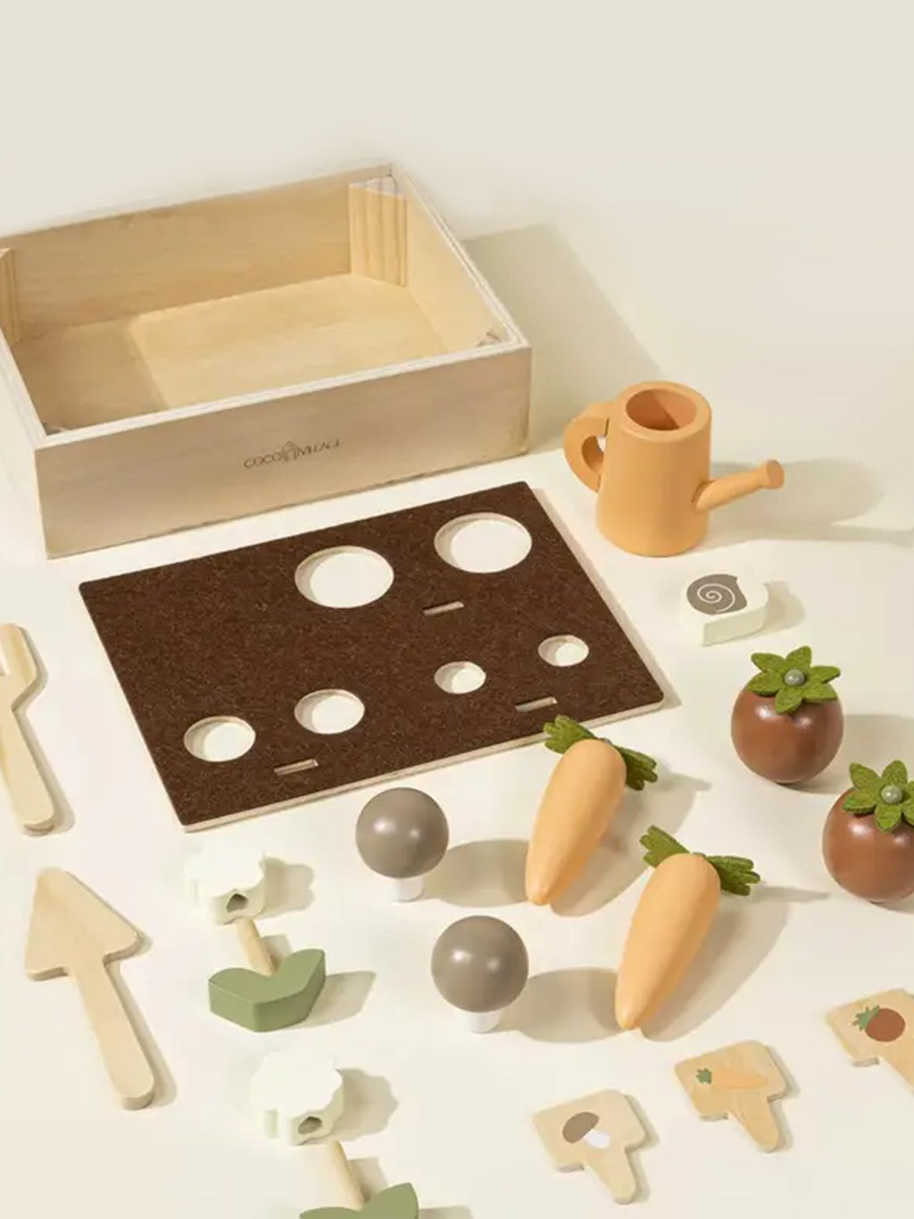 Wooden Gardening Playset Baby-Kids : Toys : Pretend Play Coco Village Wooden Gardening Playset for Baby | Colored Organics®