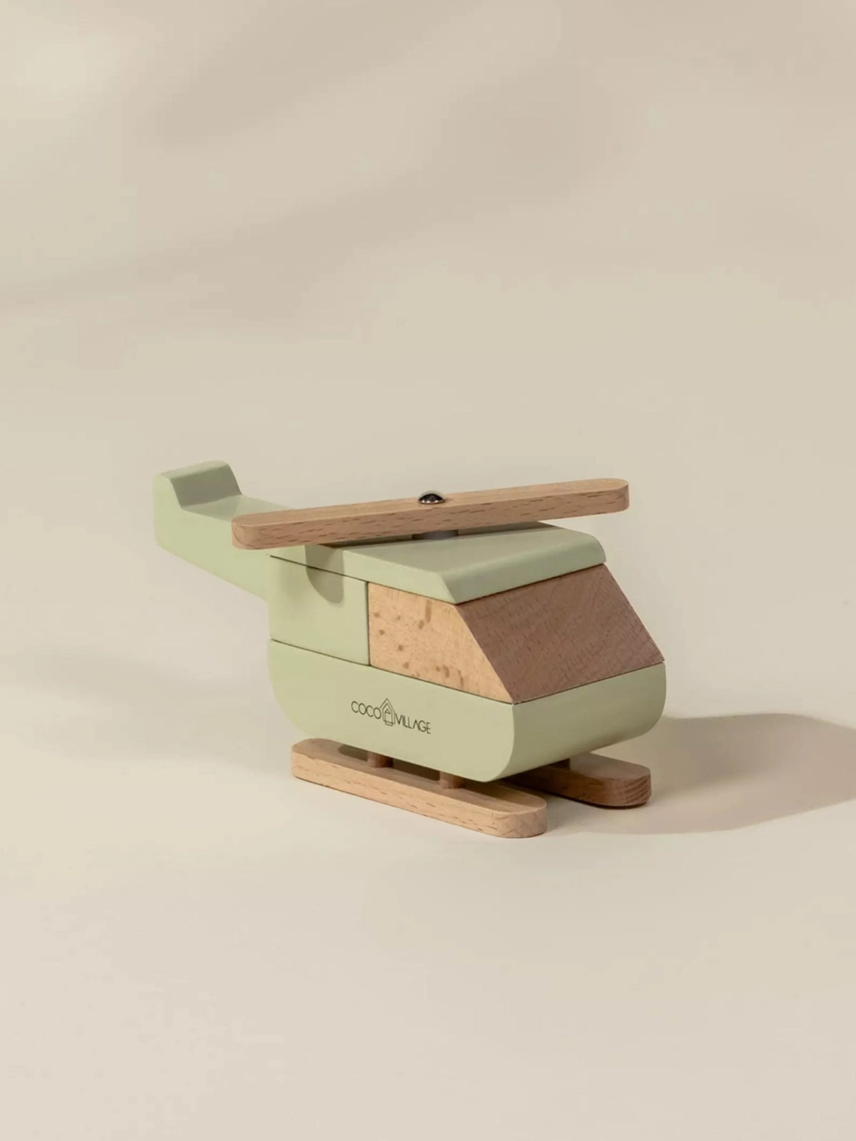 Wooden Helicopter Baby-Kids : Toys : Push + Pull Coco Village Wooden Helicopter for Babies and Kids | Colored Organics®