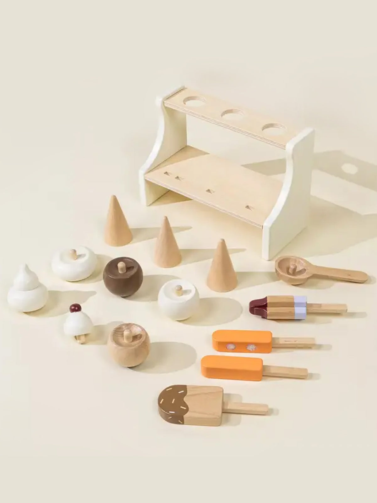 Wooden Ice Cream Stand Baby-Kids : Toys : Pretend Play Coco Village Wooden Ice Cream Stand for Baby | Colored Organics®
